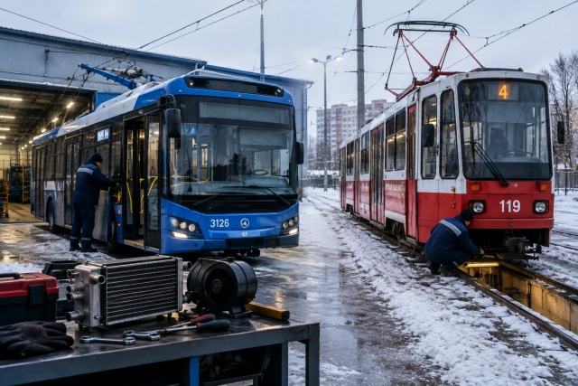 Общественный транспорт Омска готовят к зиме